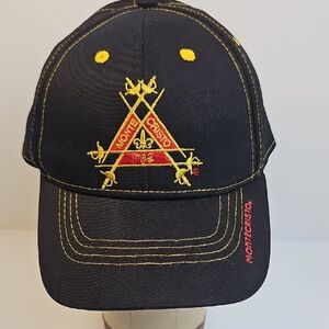 Monte Cristo Cigars Embroidered Baseball Cap Hat Black Adjustable w/ Logo
